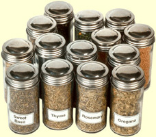 Spices dried and saved in jars